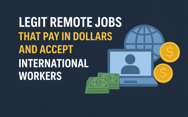 Remote Job that pay in USD and accept International workers