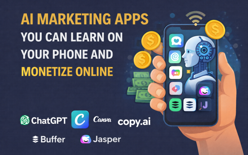 AI Marketing Apps You Can Learn on Your Phone and Monetize Online